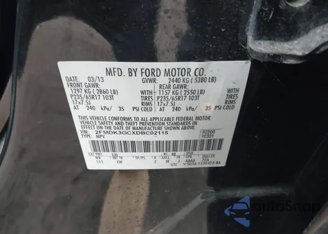 2013 Ford Edge Se z USA, uszkodzony, nr VIN 2FMDK3GCXDBC02115